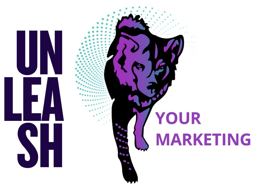 Inbound-Hound Logo with the text "Unleash your marketing" (c) Inbound-Hound